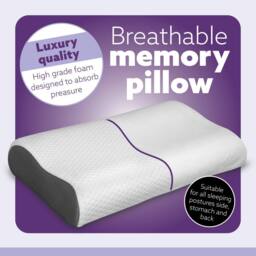 Aamira Orthopaedic Memory Foam Pillow Cervical Neck Support for All Sleepers in White - thumbnail 3