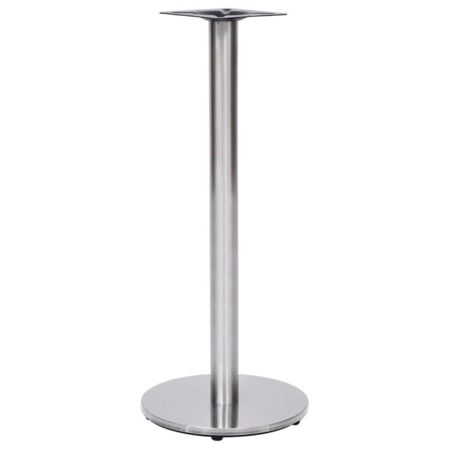 Berkfield Home Bistro Table Leg Silver √ò45x107 cm Stainless Steel - Size: 45x107 cm