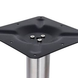 Berkfield Home Bistro Table Leg Silver √ò45x107 cm Stainless Steel - Size: 45x107 cm - thumbnail 3