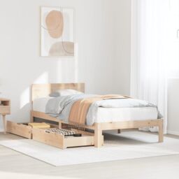 Berkfield Home Bed Frame with Drawers without Mattress 90x200 cm in Brown - thumbnail 3