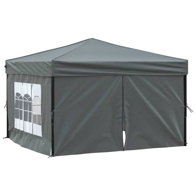 Berkfield Home Folding Party Tent with Sidewalls Anthracite 3x3 m in Dark Grey - image 1