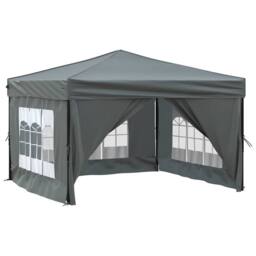 Berkfield Home Folding Party Tent with Sidewalls Anthracite 3x3 m in Dark Grey - thumbnail 3