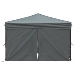 Berkfield Home Folding Party Tent with Sidewalls Anthracite 3x3 m in Dark Grey - thumbnail 4