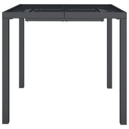 Berkfield Home Garden Table Anthracite 80x80x72 cm Steel in Black - Size: 80 x 80 x 72 cm - thumbnail 3
