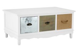 Orsina Aesthetic Coffee Table, Sturdy & Durable White Coffee Table, Aesthetic Style Wooden Cocktail Table - thumbnail 2
