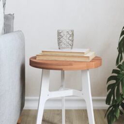 Berkfield Home Table Top Ã˜30x2.5 cm Round Solid Wood Beech in Brown - Size: 30x2.5 cm - thumbnail 1