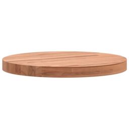 Berkfield Home Table Top Ã˜30x2.5 cm Round Solid Wood Beech in Brown - Size: 30x2.5 cm - thumbnail 6