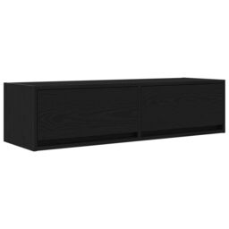 Berkfield Home TV Cabinet Black Oak 100x31x25, 5 cm Engineered Wood - thumbnail 2