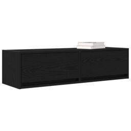 Berkfield Home TV Cabinet Black Oak 100x31x25, 5 cm Engineered Wood - thumbnail 3