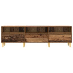 Berkfield Home TV Cabinet with Drawer Old wood Engineered wood - thumbnail 6