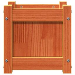 Berkfield Home Garden Planter Wax Brown 31x31x31 cm Solid Wood Pine - Size: 31 x 31 x 31 cm - thumbnail 6