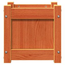 Berkfield Home Garden Planter Wax Brown 31x31x31 cm Solid Wood Pine - Size: 31 x 31 x 31 cm - thumbnail 5