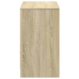 Berkfield Home TV Cabinet with LED Sonoma Oak 91x34x61 cm Engineered Wood in Light Oak - Size: 91 x 34 x 61 cm - thumbnail 7