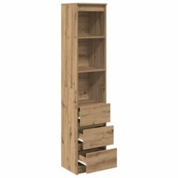 Berkfield Home Highboard Artisan Oak 37.5x35x180 cm Engineered Wood in Brown - thumbnail 5