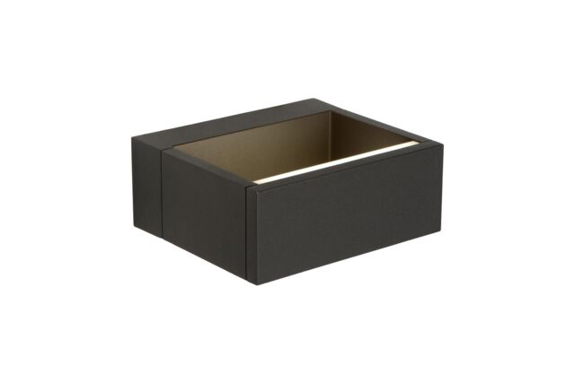Lucide 'GOA' Non Dimmable Stylish Mountable Decorative Outdoor LED Wall Light in Black - image 1