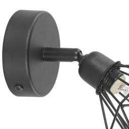 Wyld and Coco Set of Two Adjustable Wall Lamps Black Iron Cage Shade Modern - thumbnail 5
