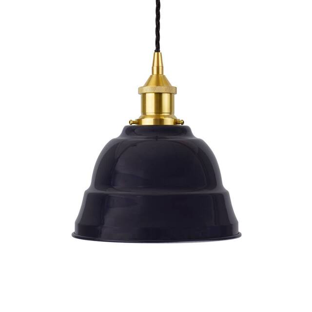 SE Home Navy Blue Lincoln Pendant Light - Polished Brass - Black Twisted - image 1