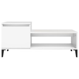 Berkfield Home Coffee Table White 100x50x45 cm Engineered Wood - Size: 100 x 50 x 45 cm - thumbnail 5