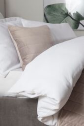 Belledorm Verona Cushion 40cm X 40cm in Pale Grey - Size: 40 cm x 40 cm - thumbnail 2