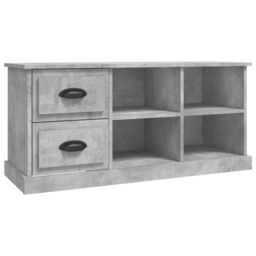 Berkfield Home TV Cabinet Concrete Grey 102x35.5x47.5 cm Engineered Wood - thumbnail 2