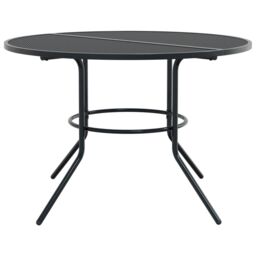 Berkfield Home Stackable Garden Chair Set 5 pcs Anthracite Powder-coated Steel in Black - thumbnail 5