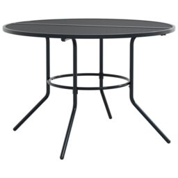 Berkfield Home Stackable Garden Chair Set 5 pcs Anthracite Powder-coated Steel in Black - thumbnail 3
