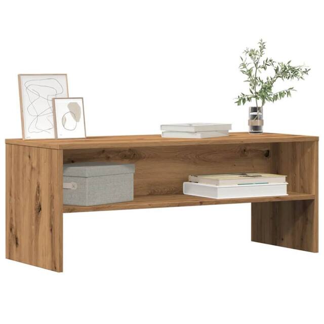 Berkfield Home TV Cabinet Artisan Oak 100x40x40 cm Engineered Wood in Brown - Size: 100 x 40 x 40 cm - image 1