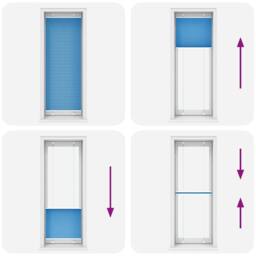 Berkfield Home Pleated Blind Blue 70x200 cm Fabric Width 69.4 cm Polyester - thumbnail 5