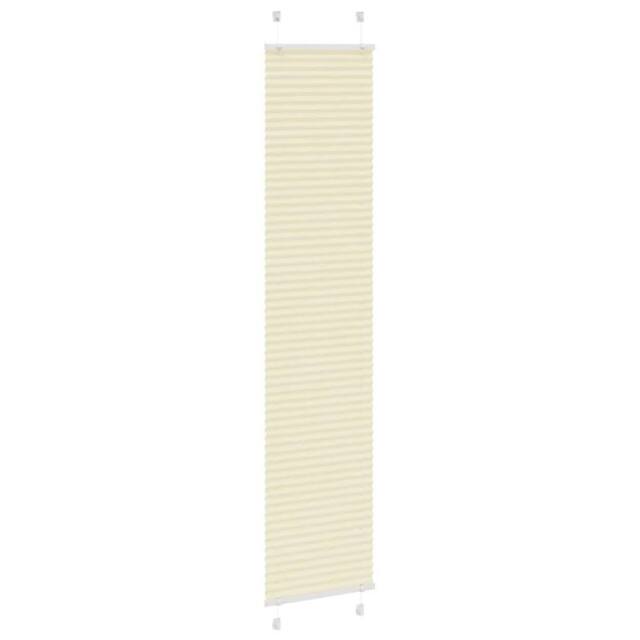 Berkfield Home Pleated Blind Cream 50x200 cm Fabric Width 49.4 cm Polyester - image 1