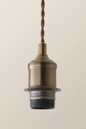 ValueLights Shaw Diner Bar 3 Drop Brass Chrome Gold Black Adjustable Ceiling Light in Bronze - thumbnail 4