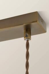 ValueLights Shaw Diner Bar 3 Drop Brass Chrome Gold Black Adjustable Ceiling Light in Bronze - thumbnail 3