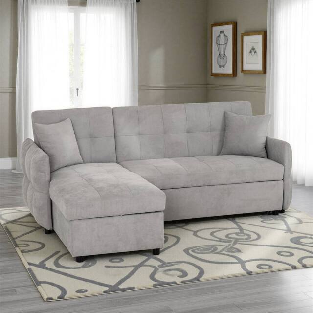 Seconique Chelsea Corner Sofa Bed in Light Grey - image 1