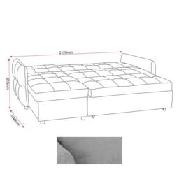 Seconique Chelsea Corner Sofa Bed in Light Grey - thumbnail 9