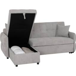 Seconique Chelsea Corner Sofa Bed in Light Grey - thumbnail 5