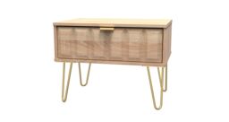 Ready Assembled 2 U Metro 1 Drawer Wide Side Table (Ready Assembled) in Light Oak - thumbnail 3