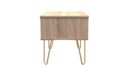 Ready Assembled 2 U Metro 1 Drawer Wide Side Table (Ready Assembled) in Light Oak - thumbnail 2