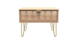 Ready Assembled 2 U Metro 1 Drawer Wide Side Table (Ready Assembled) in Light Oak