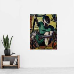 "Artery8 Acrobat Portrait on the Trapeze Max Beckmann Wall Art Poster Print - Size: W18"" x H24""" - thumbnail 4