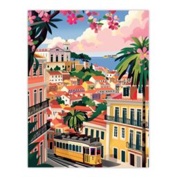 "Artery8 Cartagena Colombia Cityscape Summer Travel Wall Art Print - Size: W18"" x H24""" - thumbnail 1
