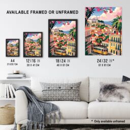 "Artery8 Cartagena Colombia Cityscape Summer Travel Wall Art Print - Size: W18"" x H24""" - thumbnail 3