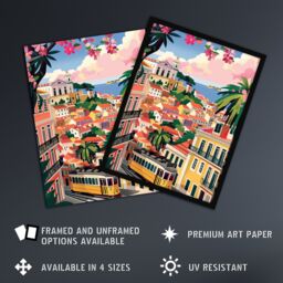 "Artery8 Cartagena Colombia Cityscape Summer Travel Wall Art Print - Size: W18"" x H24""" - thumbnail 2