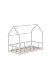 H&O Direct Safe Pine Wooden House Bed Frame for Kids in White - thumbnail 9