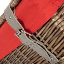 Red Hamper Wicker Antique Wash Cotton Lining 35cm Empty Hamper Basket in Red - thumbnail 5