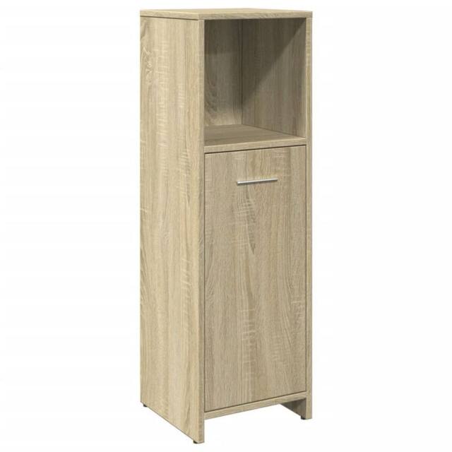 Berkfield Home Bathroom Cabinet Sonoma Oak 30x30x95 cm Engineered Wood in Brown - Size: 30 x 30 x 95 cm - image 1
