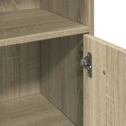 Berkfield Home Bathroom Cabinet Sonoma Oak 30x30x95 cm Engineered Wood in Brown - Size: 30 x 30 x 95 cm - thumbnail 8