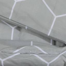 Berkfield Home Elegant Duvet Cover Set Grey 200x200 cm Cotton - thumbnail 4