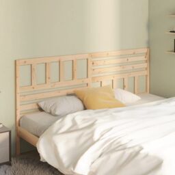 Berkfield Home Bed Headboard 186x4x100 cm Solid Wood Pine in Brown - Size: 186 x 4 x 100 cm - thumbnail 3