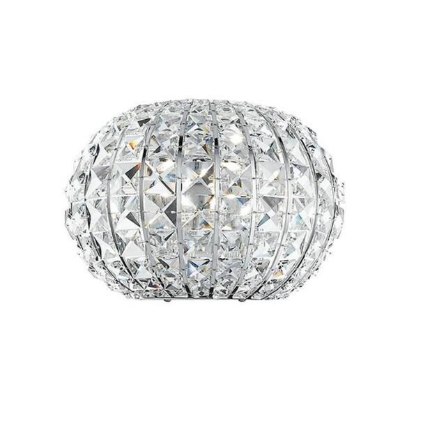 Netlighting CONCERT Wall Light Chrome K9 Crystals 25x17.5cm in Silver - Size: 25x17.5 cm