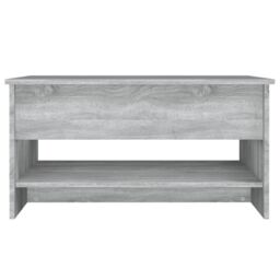 Berkfield Home Coffee Table Grey Sonoma 80x50x40 cm Engineered Wood - Size: 80 x 50 x 40 cm - thumbnail 5