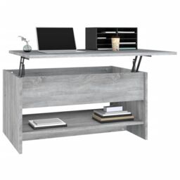 Berkfield Home Coffee Table Grey Sonoma 80x50x40 cm Engineered Wood - Size: 80 x 50 x 40 cm - thumbnail 4